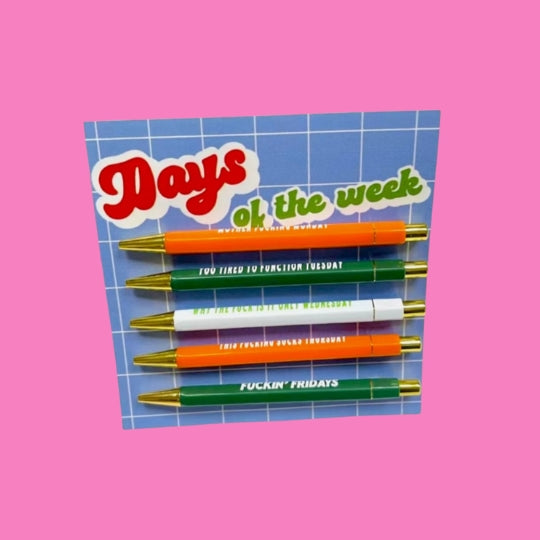 Days Of The Week Pen Set