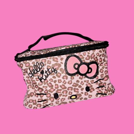 Cheetah Cat Makeup Bag