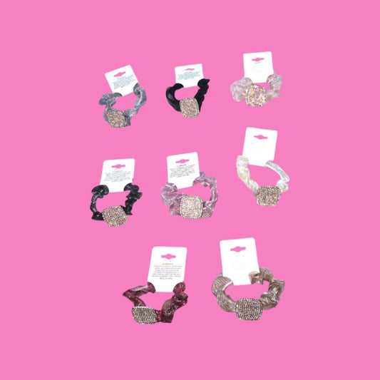 Square Bling Hair Scrunchie