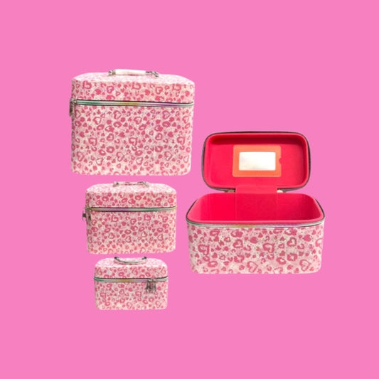 Pink Cheetah Travel Organizer Case