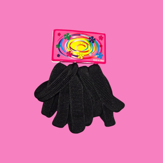 Black Thick Wide Scrunchies