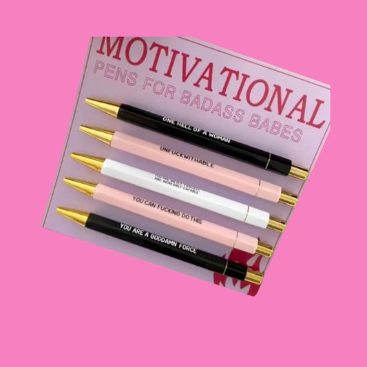 Motivational Badass Babe Pen Set