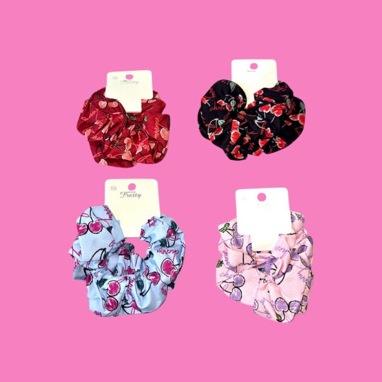 Cherry 2 Pack Scrunchies