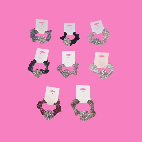 Clover Bling Hair Scrunchie