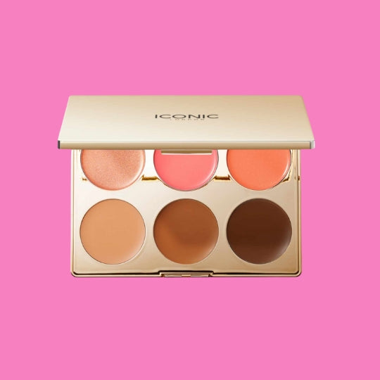 Iconic London Multi-Use Blush, Bronze, and Highlight Cream Palette