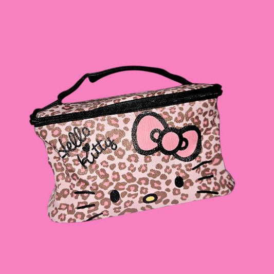 Cheetah Cat Makeup Bag